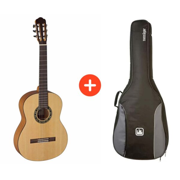 La Gomera - Schüler Konzertgitarre 4/4 + gratis Gitarrentasche